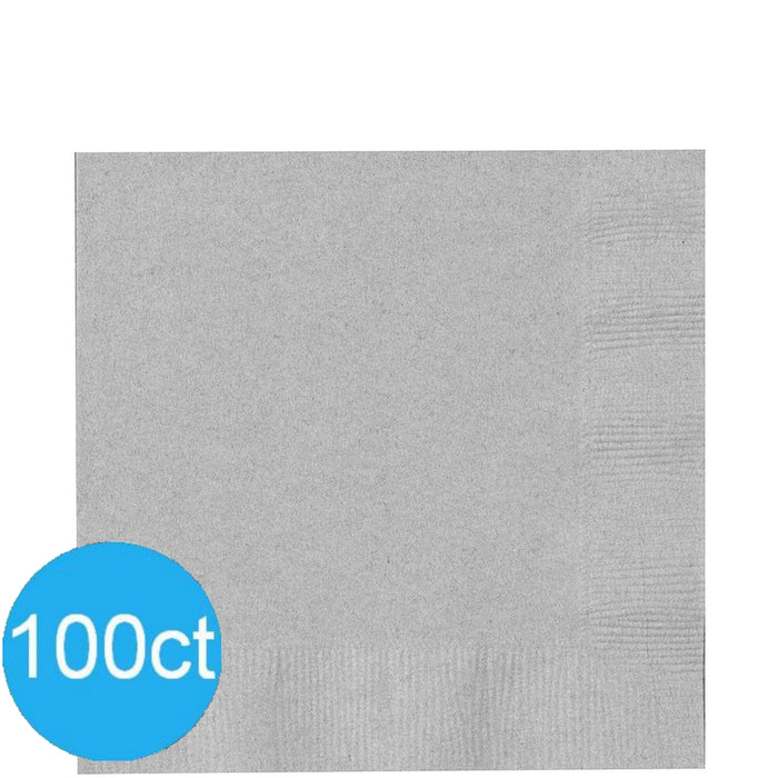 Silver Lunch Napkins | 100ct