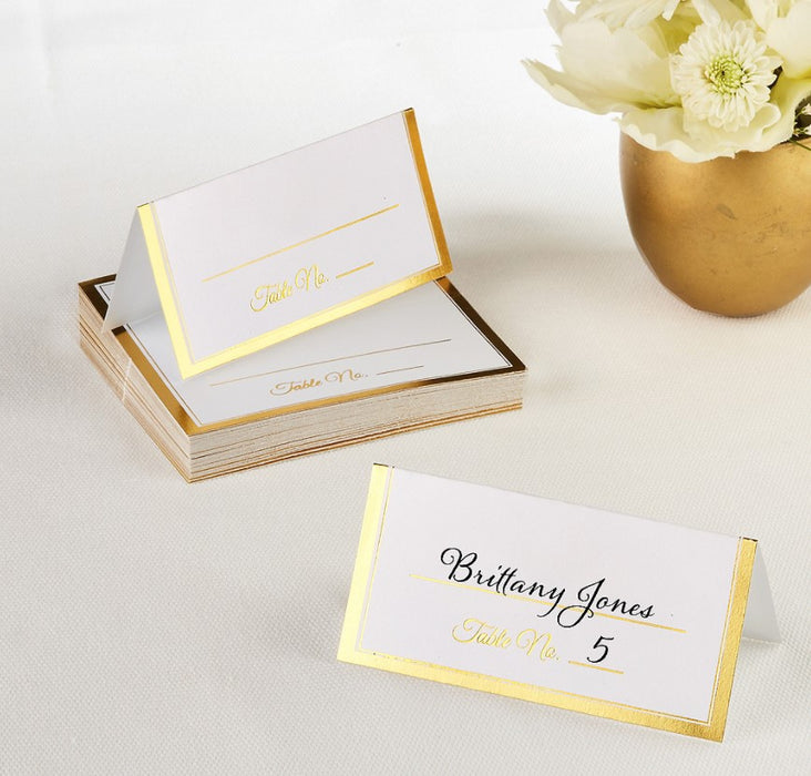 Gold Border Place Cards | 50ct