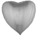 30-Inch Silver Heart SuperShape Mylar Balloon