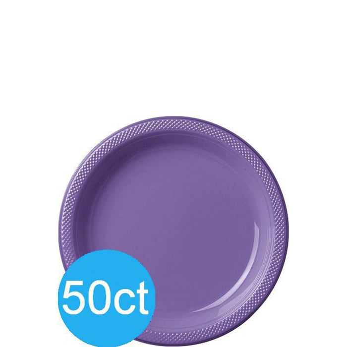 New Purple 7'' Plastic Plates | 50ct