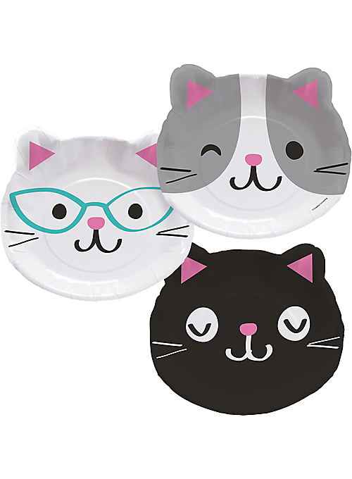 Purr-fect Cat Assorted Plates 9" | 8ct