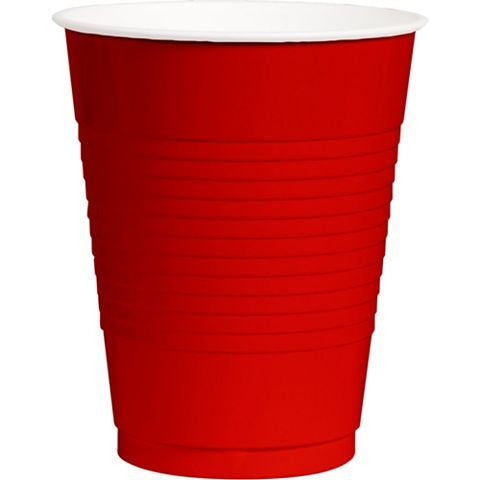 Apple Red 12oz Plastic Cups | 50ct