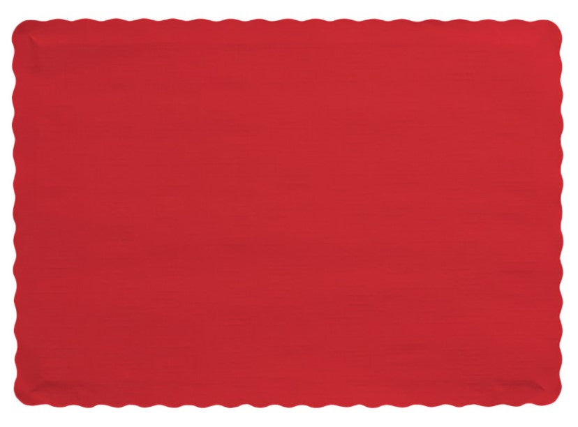Apple Red Paper Placemats | 50ct