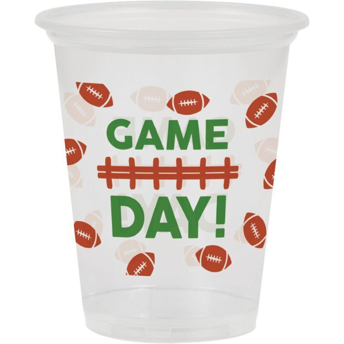 Football Game Day Plastic Cups 16oz | 8ct