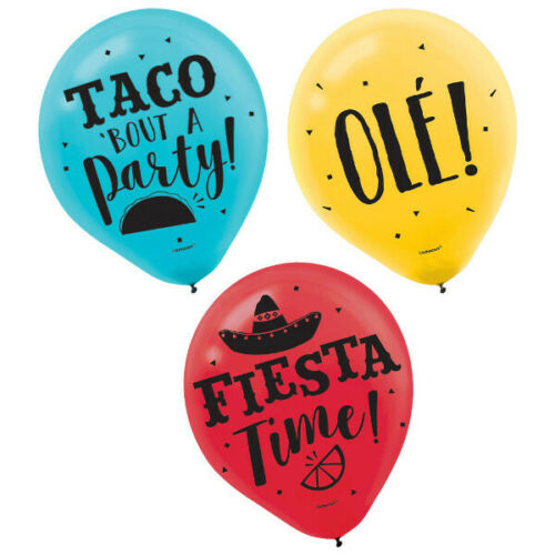 Fiesta Flat Latex Balloons | 15ct