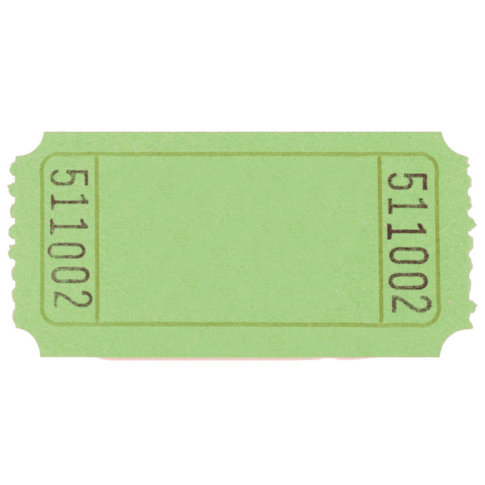 Green Single Ticket Roll | 2000 ct