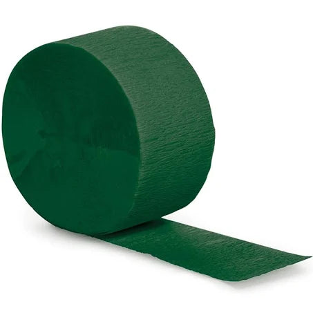 Hunter Green Crepe Paper Streamer 81ft  | 1ct