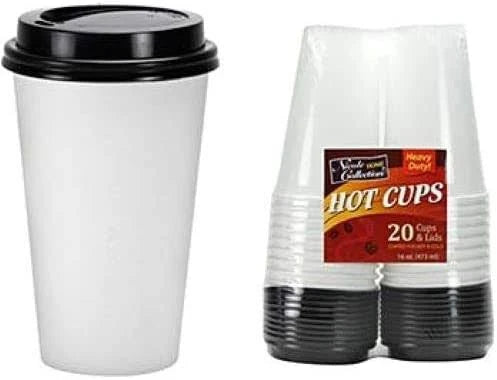 White Paper Coffee Cups, 12oz, 50ct Clear | Party Supplies | Party