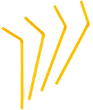 Neon Orange Flexible Straws | 50ct