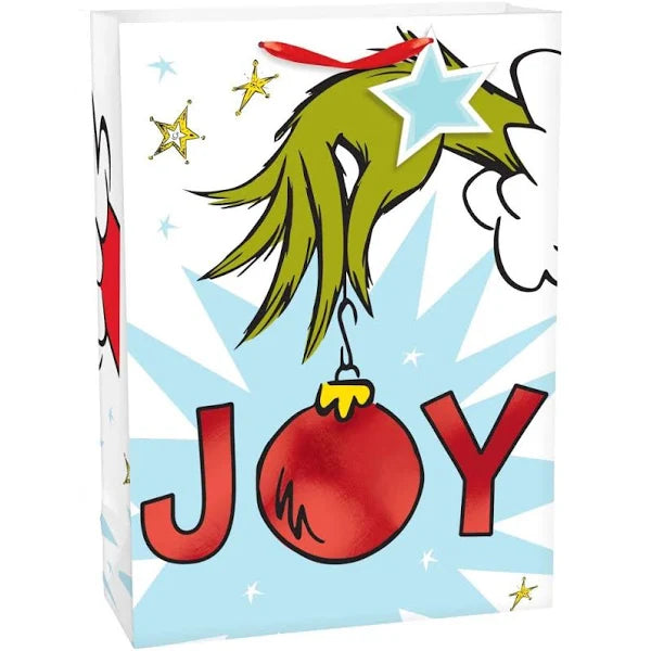 Christmas Grinch JOY Extra Large Gift Bag | 1ct