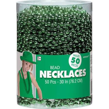 Green Beaded Necklaces | 50ct