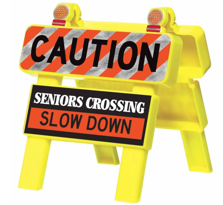 Seniors Crossing Mini Barricade Decoration | 1ct