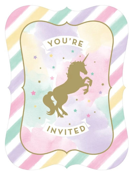 Sparkle Unicorn Invitations | 8ct