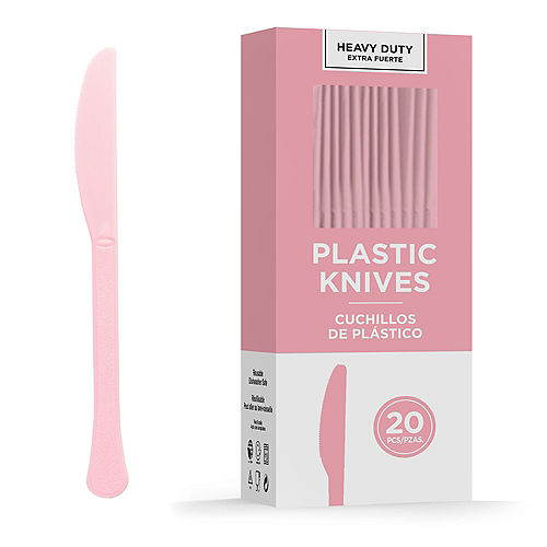 New Pink Heavy Duty Plastic Knives | 20ct