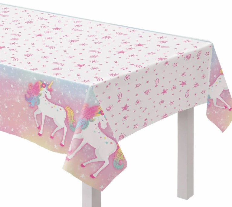 Enchanted Unicorn Plastic Table Cover | 1ct