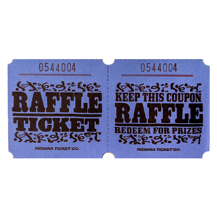 Double Raffle Tickets, Blue | 1000 ct