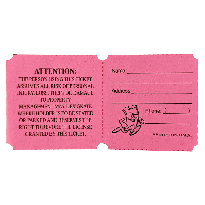 Pink Raffle Ticket | 1000 ct