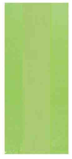 Kiwi Green Translucent Party Bags Large | 25ct.