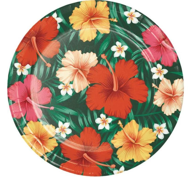 Tropical Flowers Lunch Plate | 8ct
