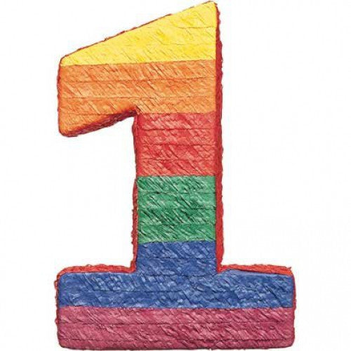 Number One Numero 1 Pinata Piñata PULL STRING OR HIT birthday party games  fiesta