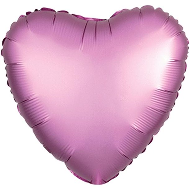 Satin Flamingo Heart Mylar Balloon  18"| 1 ct