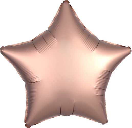 Satin Rose Copper Star Mylar Balloon 18" | 1 ct