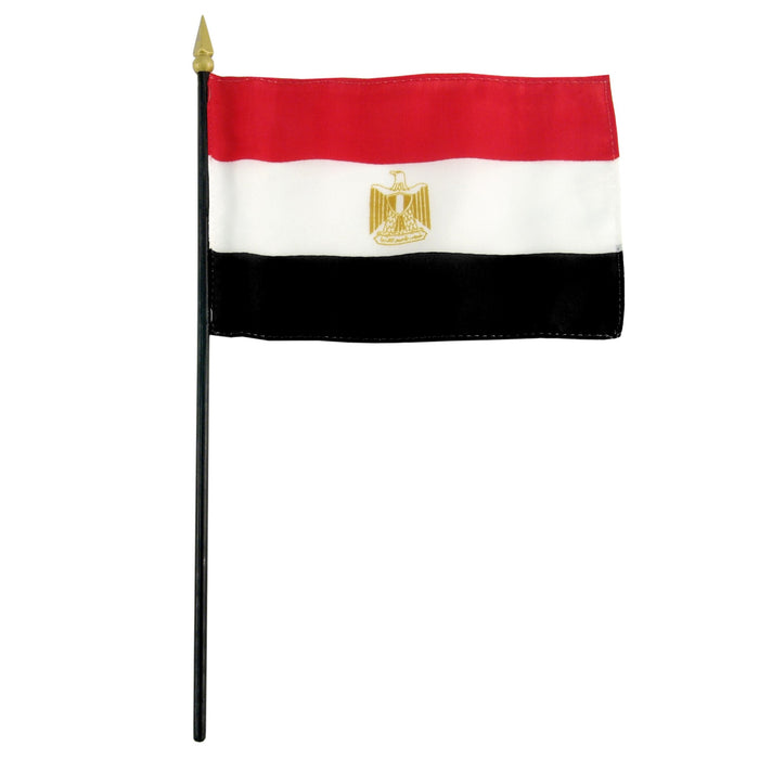 Egypt Flag with Stick | 4" x 6"
