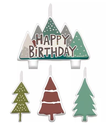 Into The Wilderness Birthday Candle Set | 4pcs