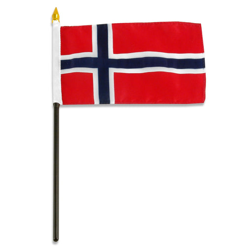 Norway Flag with Stick | 4" x 6"