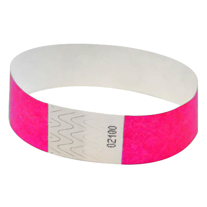 Neon Pink Tyvek Wristband | 100ct