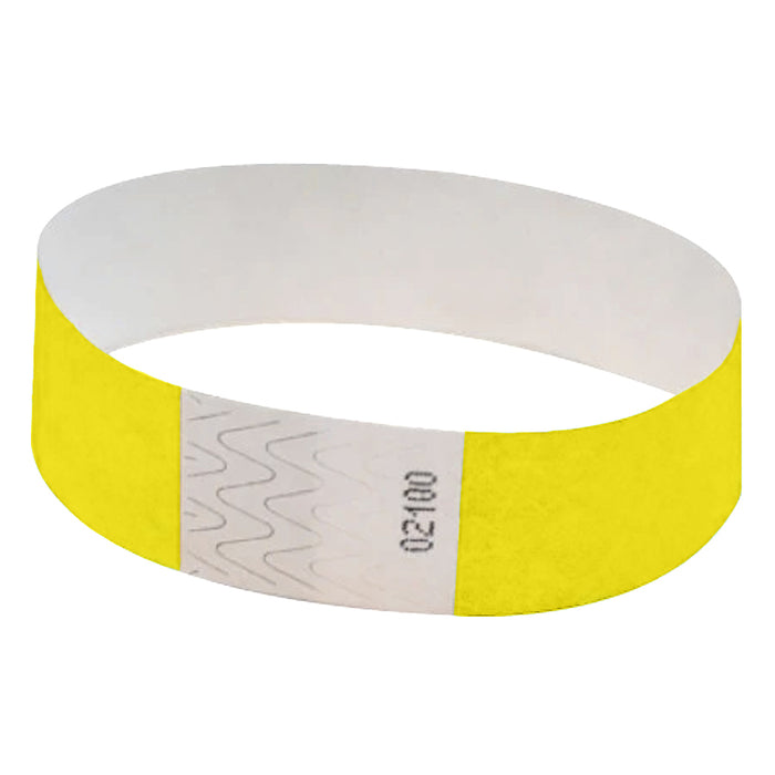 Yellow Tyvek Wristband | 100ct