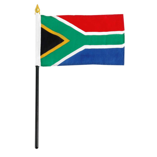 South Africa Flag with Stick | 4" x 6"