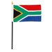 South Africa Flag with Stick | 4" x 6"