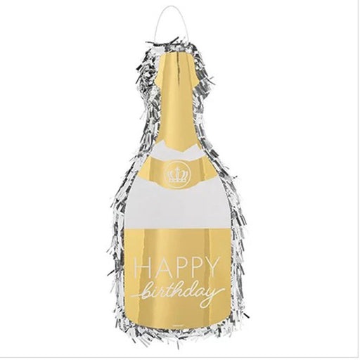 Golden Age Deluxe Champagne Bottle Piñata 20.5"
