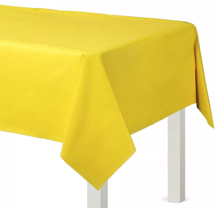 Yellow Sunshine Plastic Table Cover 54"x108" | 1ct