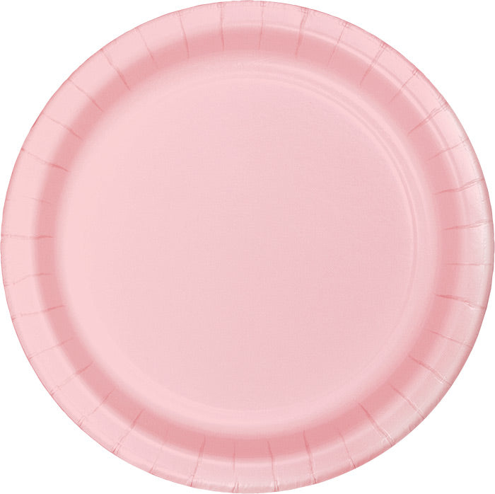Classic Pink Paper Dinner Plates 10" | 24ct