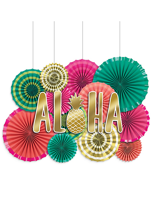 You had Me At Aloha Paper Fan Decorating Kit | 17ct